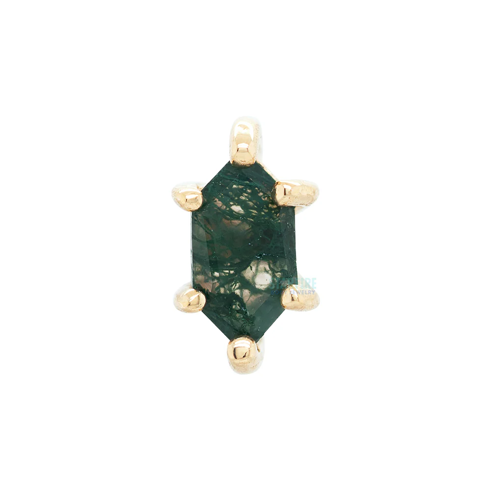 threadless: "Oh Hell Yes!" End in Gold with Moss Agate - Image 4