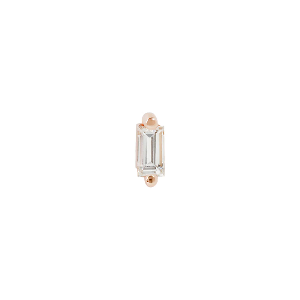 threadless: "Paris" End in Gold with White Topaz - Image 4