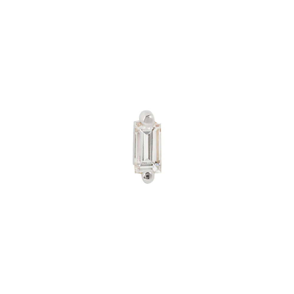 threadless: "Paris" End in Gold with White Topaz - Image 5