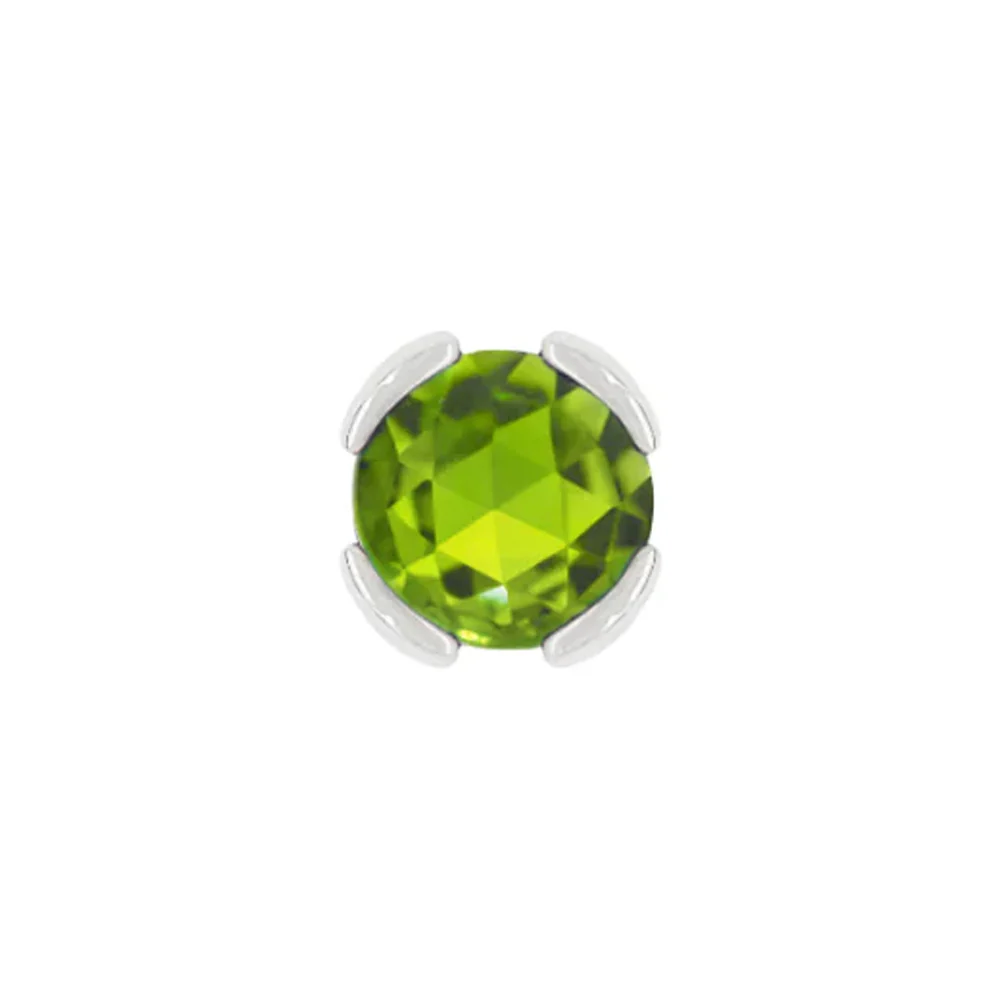 threadless: "Peekaboo" End in Gold with Rose Cut Peridot - Image 2