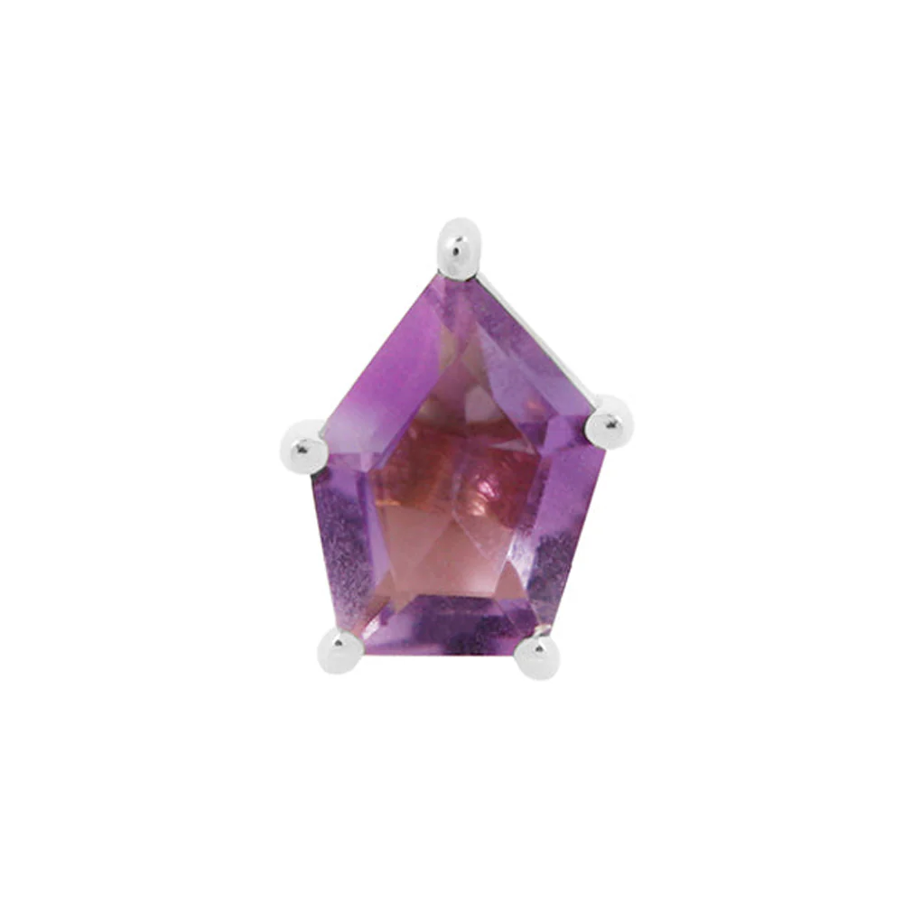 threadless: "Penta" End in Gold with Amethyst - Image 2
