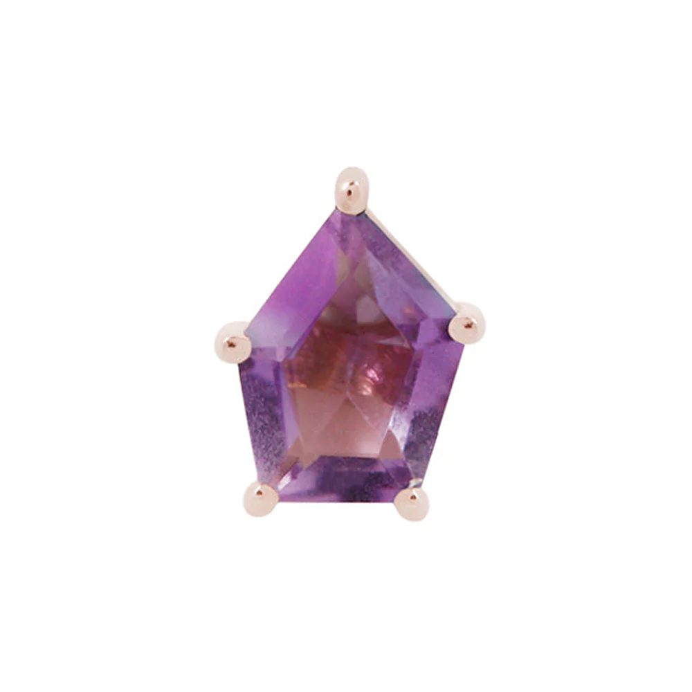 threadless: "Penta" End in Gold with Amethyst - Image 3