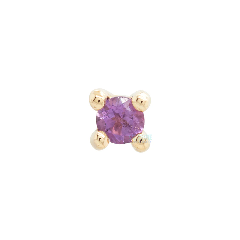 threadless: Prong-Set Amethyst End in Gold - Image 2