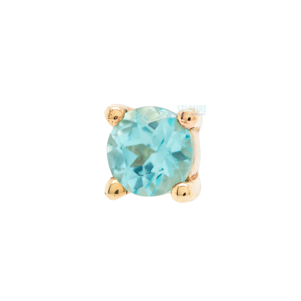 threadless: Prong-Set Apatite End in Gold