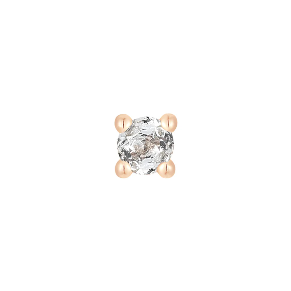threadless: Prong-Set Aquamarine End in Gold - Image 4