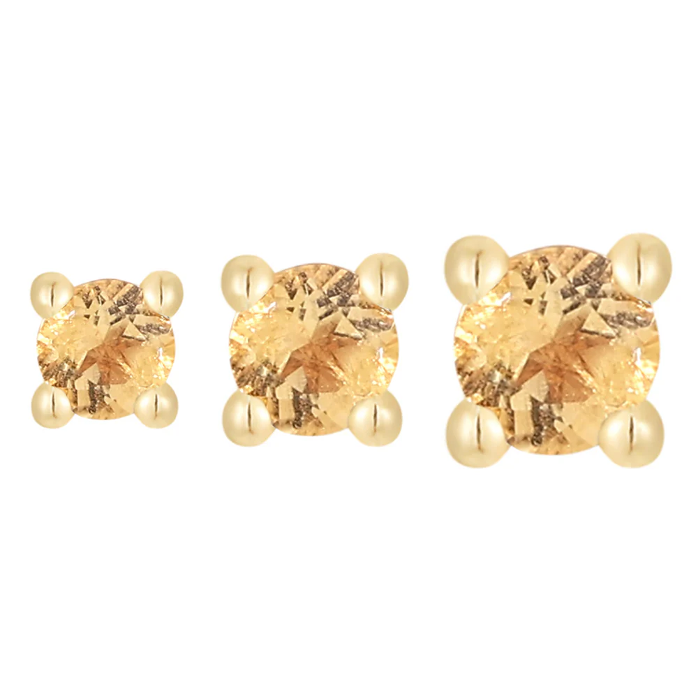 threadless: Prong-Set Citrine End in Gold