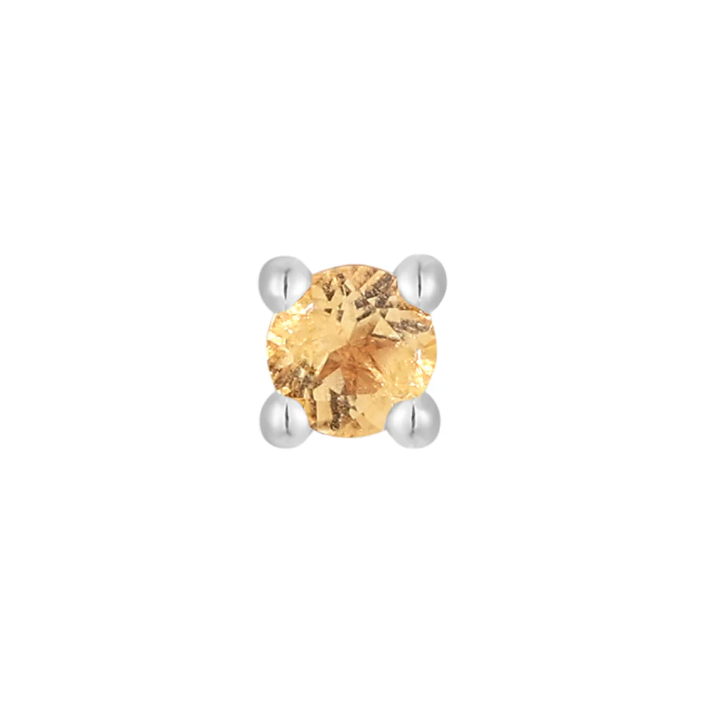 threadless: Prong-Set Citrine End in Gold - Image 3