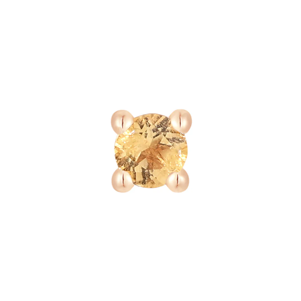 threadless: Prong-Set Citrine End in Gold - Image 4