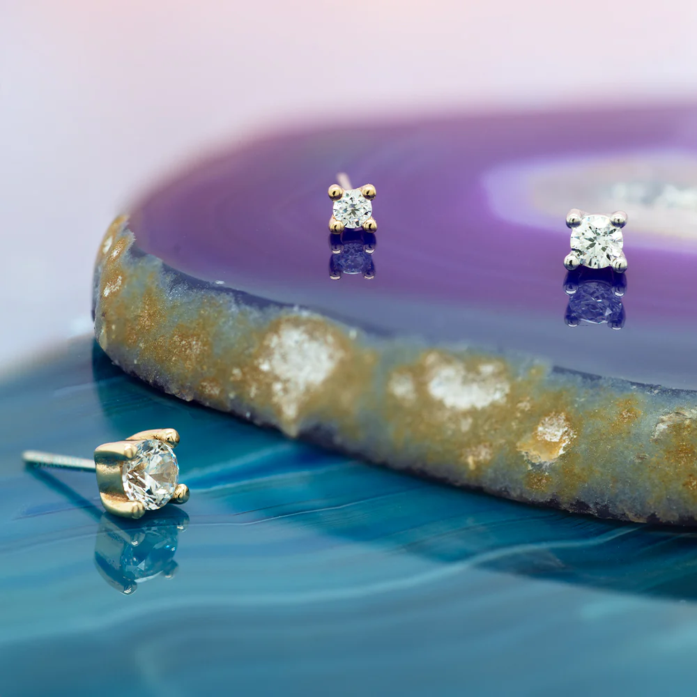 threadless: Prong-Set Swarovski Crystal End in Gold - Image 2