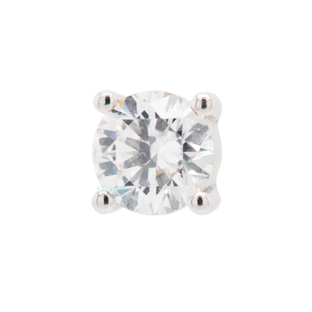 threadless: Prong-Set Swarovski Crystal End in Gold - Image 5