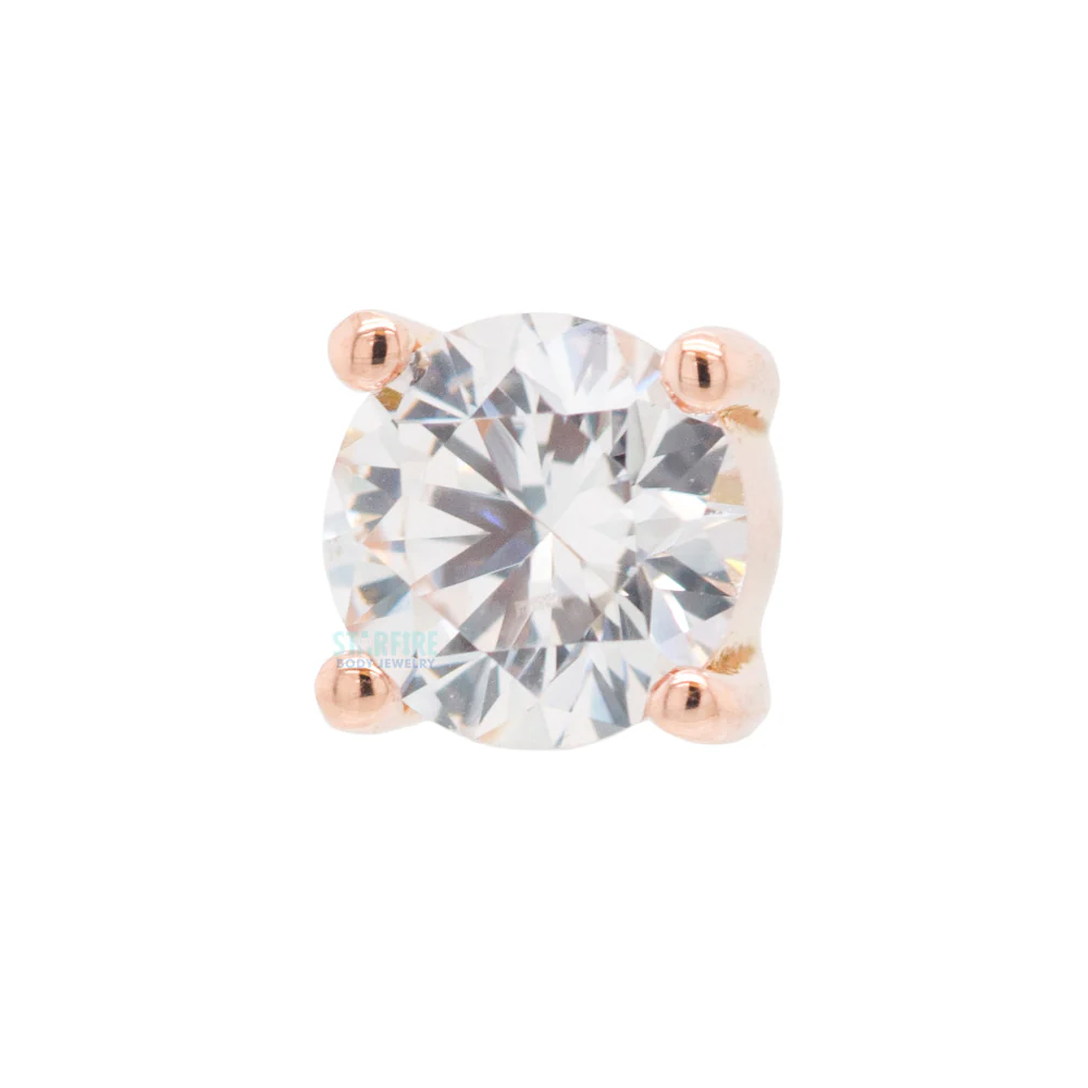 threadless: Prong-Set Swarovski Crystal End in Gold - Image 6