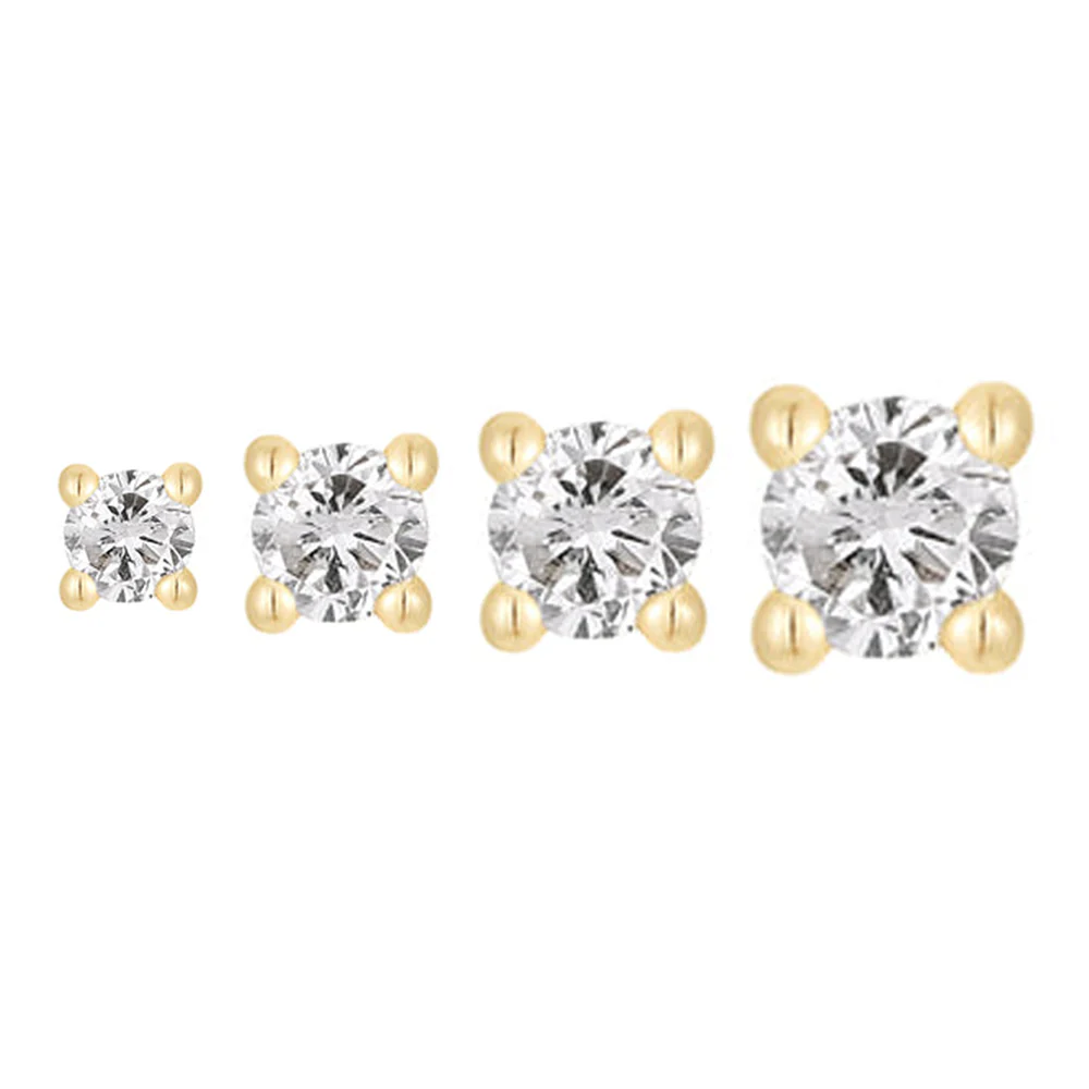 threadless: Prong-Set Diamond End in Gold - Image 2