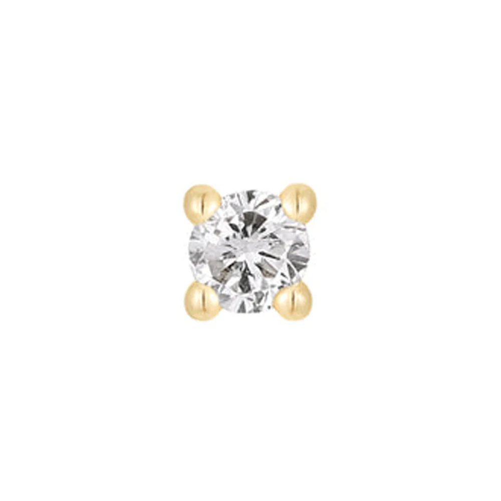 threadless: Prong-Set Diamond End in Gold - Image 3