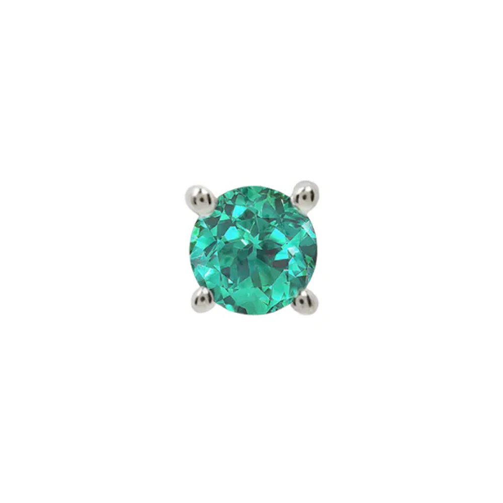 threadless: Prong-Set Emerald End in Gold - Image 4