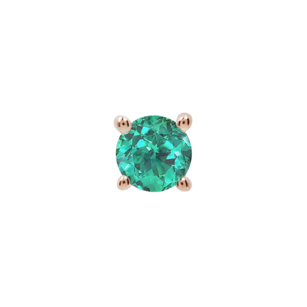threadless: Prong-Set Emerald End in Gold - Image 5