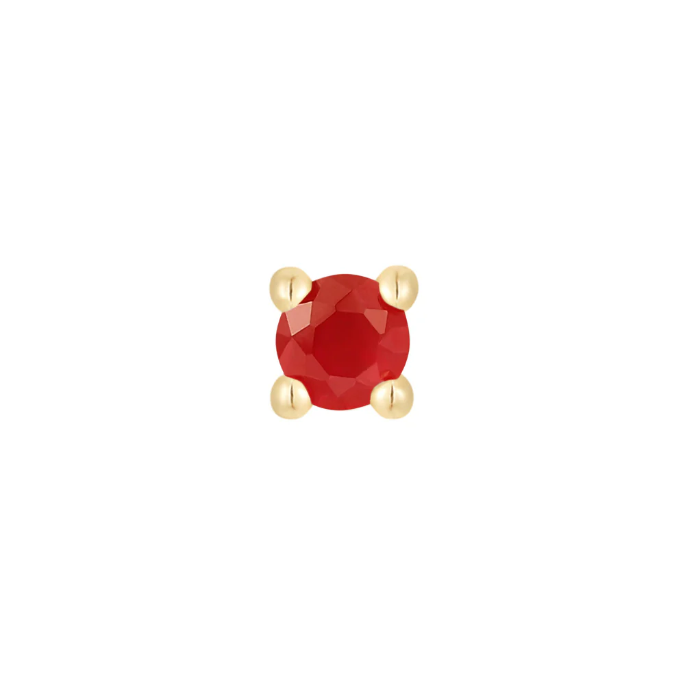 threadless: Prong-Set Garnet End in Gold - Image 2