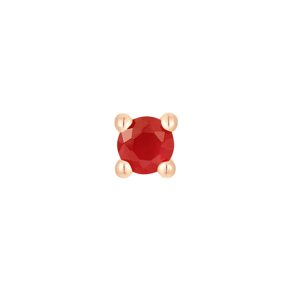 threadless: Prong-Set Garnet End in Gold - Image 4