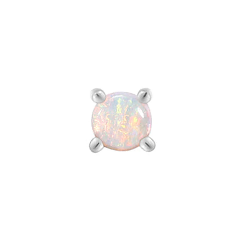 threadless: Prong-Set Genuine Opal End in Gold - Image 4
