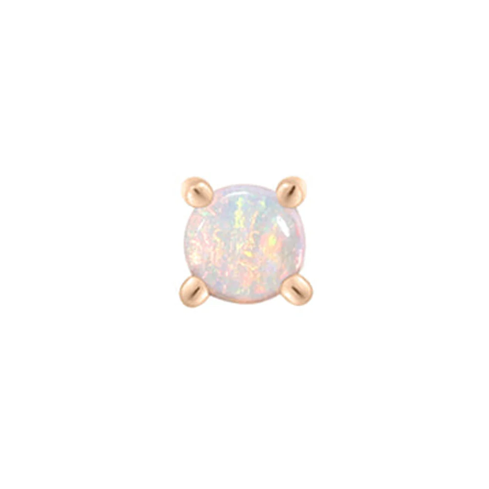 threadless: Prong-Set Genuine Opal End in Gold - Image 5