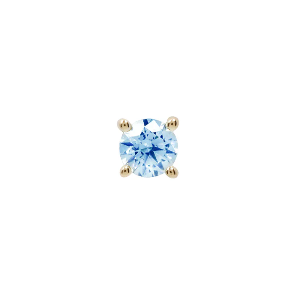 threadless: Prong-Set London Blue Topaz End in Gold - Image 4