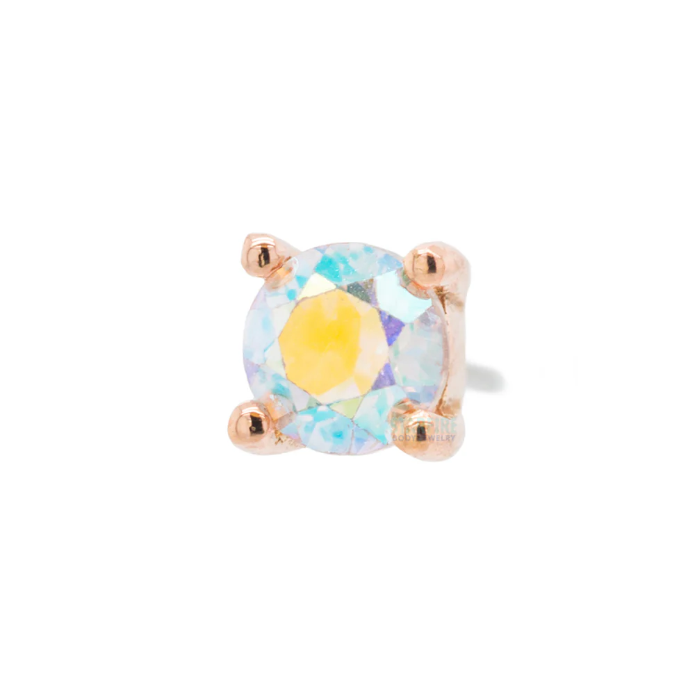 threadless: Prong-Set Mercury Mist Topaz End in Gold - Image 3