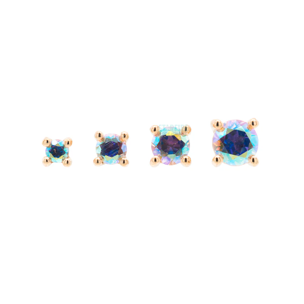 threadless: Prong-Set Mercury Mist Topaz End in Gold - Image 4