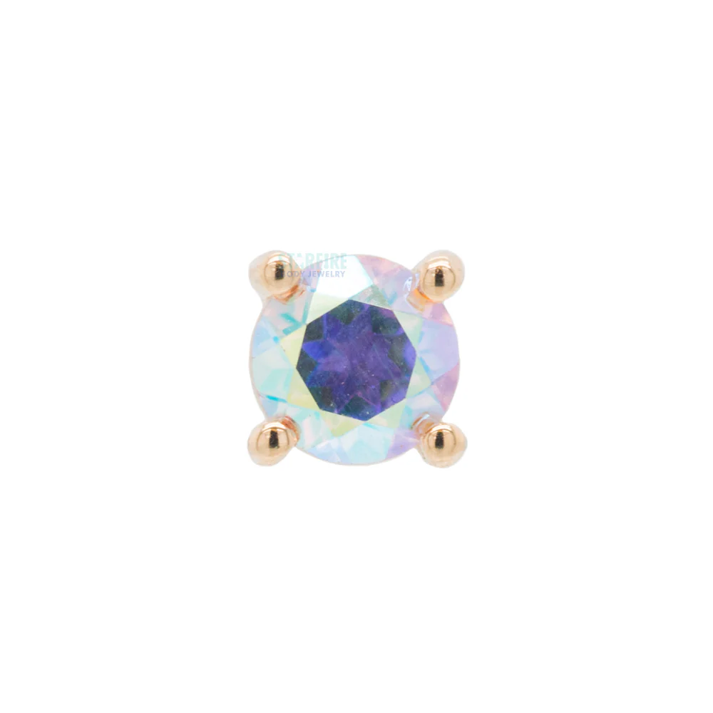 threadless: Prong-Set Mercury Mist Topaz End in Gold - Image 5