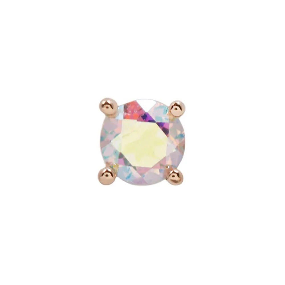 threadless: Prong-Set Mercury Mist Topaz End in Gold - Image 7