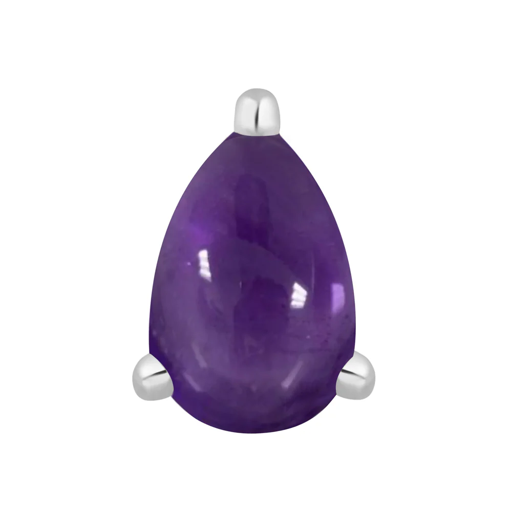 threadless: Prong-Set Pear End in Gold with Amethyst - Image 3