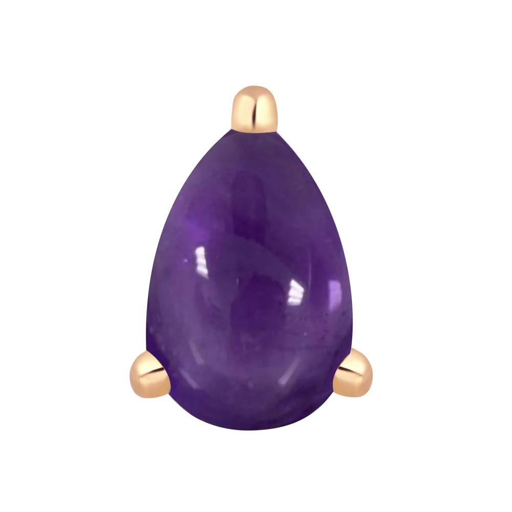 threadless: Prong-Set Pear End in Gold with Amethyst - Image 4