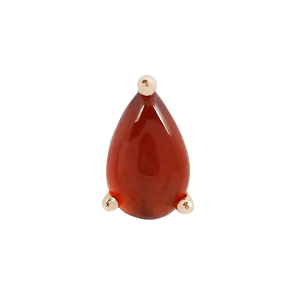 threadless: Prong-Set Pear End in Gold with Garnet - Image 4