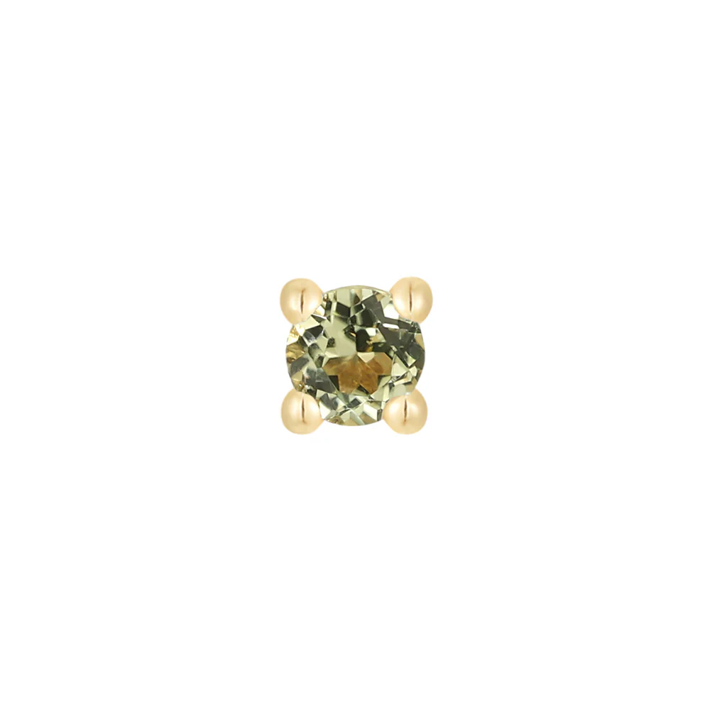 threadless: Prong-Set Peridot End in Gold - Image 3
