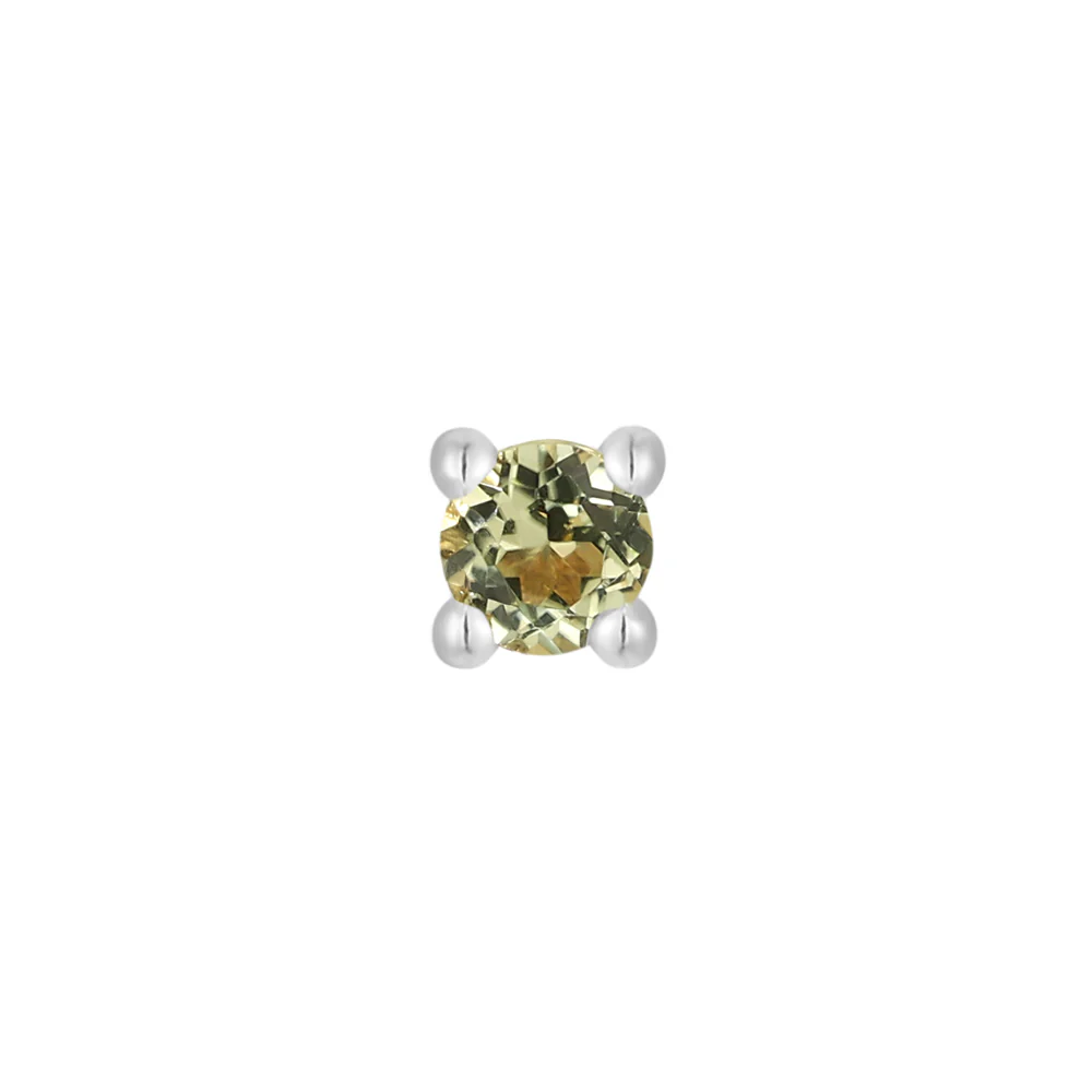 threadless: Prong-Set Peridot End in Gold - Image 4
