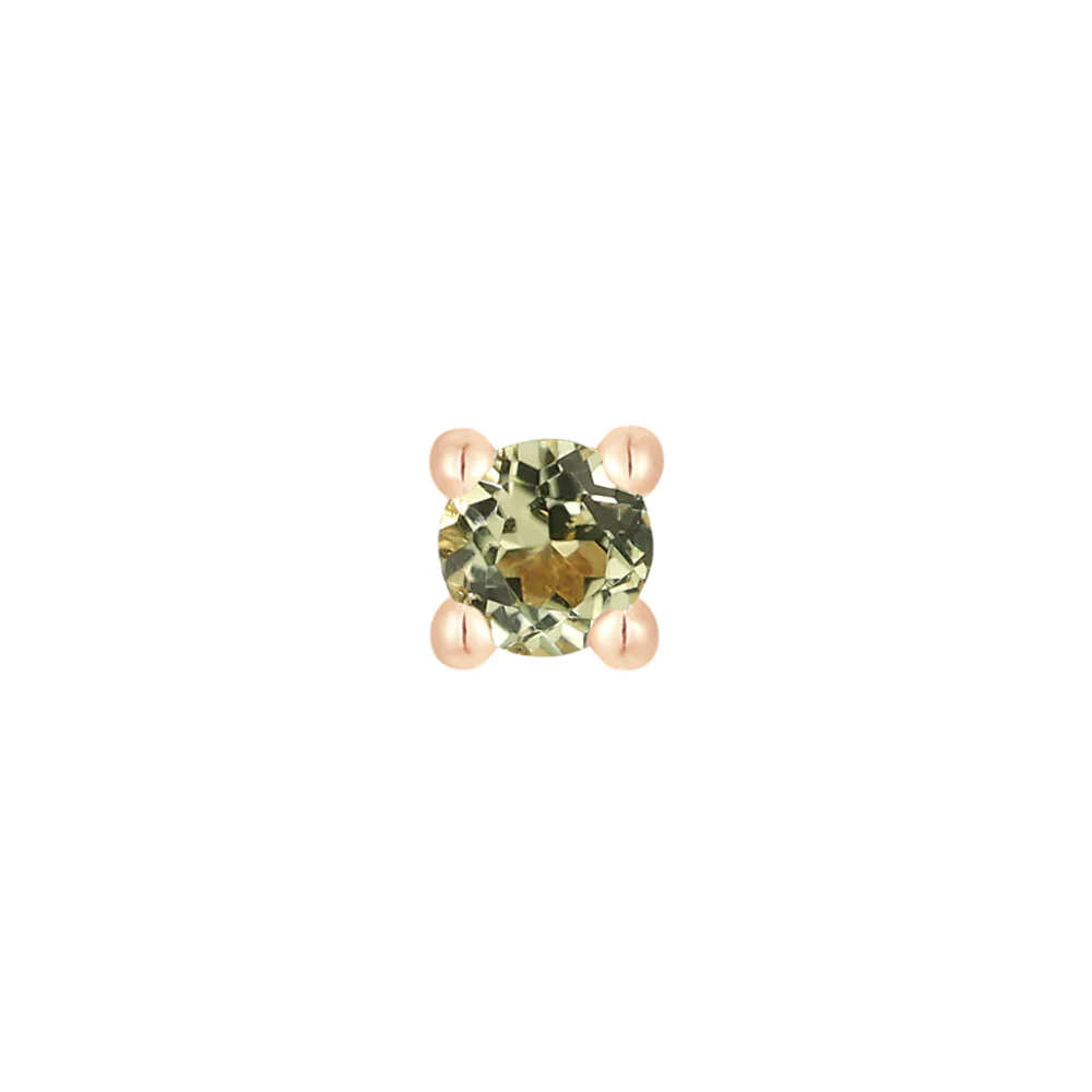 threadless: Prong-Set Peridot End in Gold - Image 5