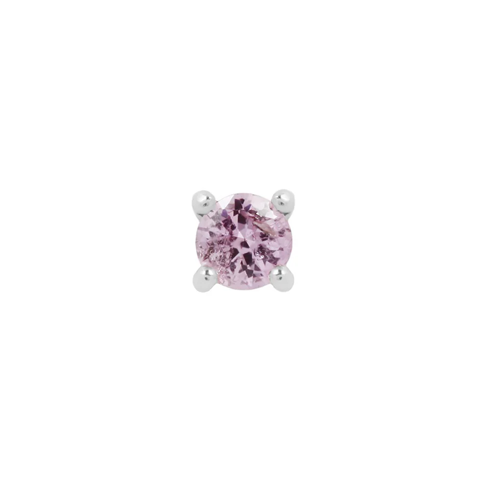 threadless: Prong-Set Pink Sapphire End in Gold - Image 5