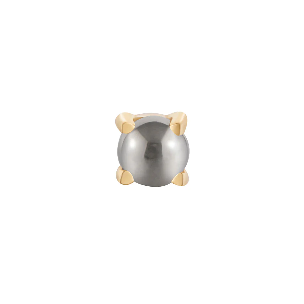 threadless: Prong-Set Pyrite End in Gold - Image 3