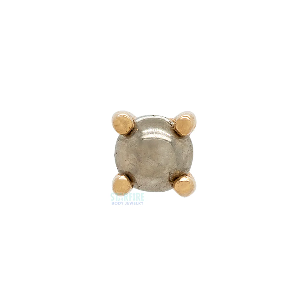 threadless: Prong-Set Pyrite End in Gold - Image 5