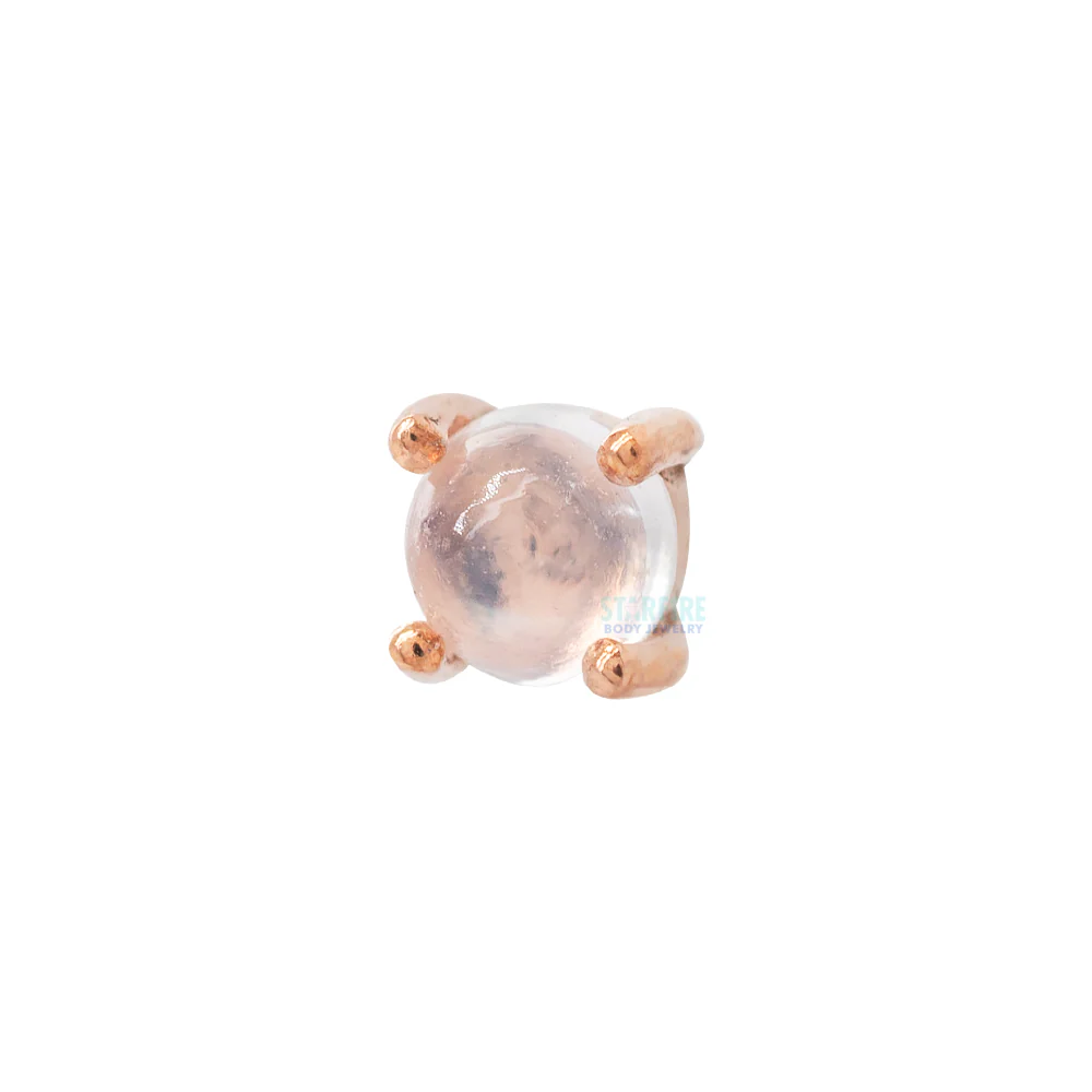 threadless: Prong-Set Rainbow Moonstone End in Gold - Image 3