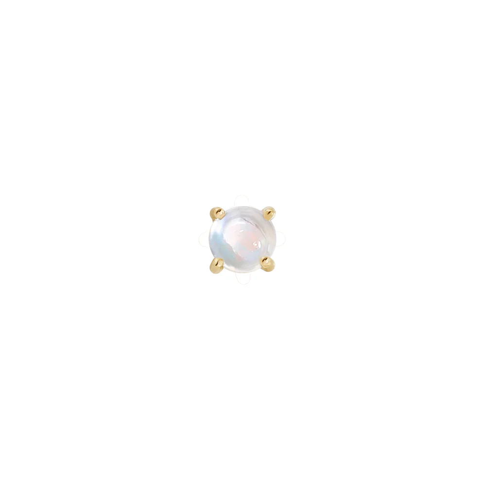 threadless: Prong-Set Rainbow Moonstone End in Gold - Image 4