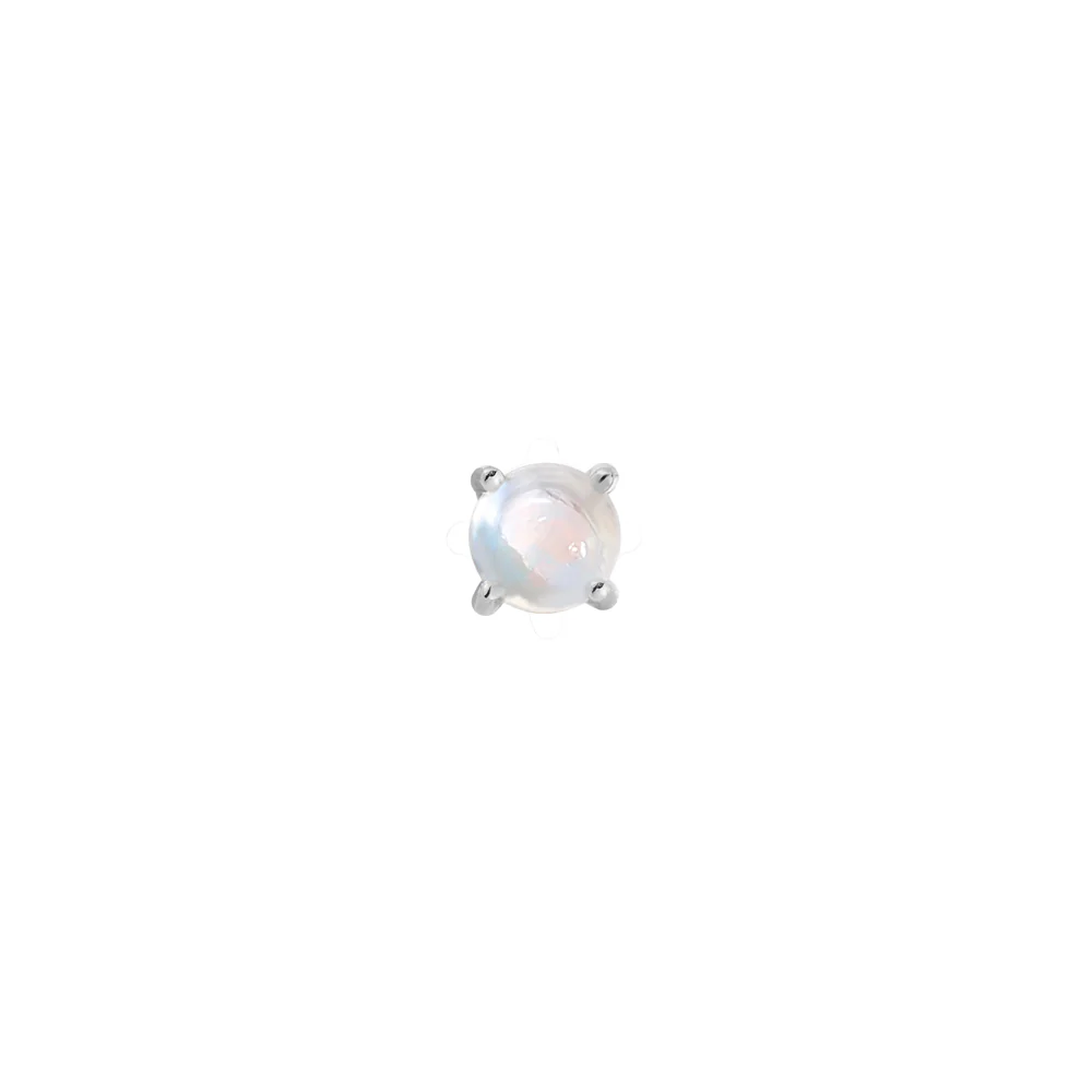 threadless: Prong-Set Rainbow Moonstone End in Gold - Image 5