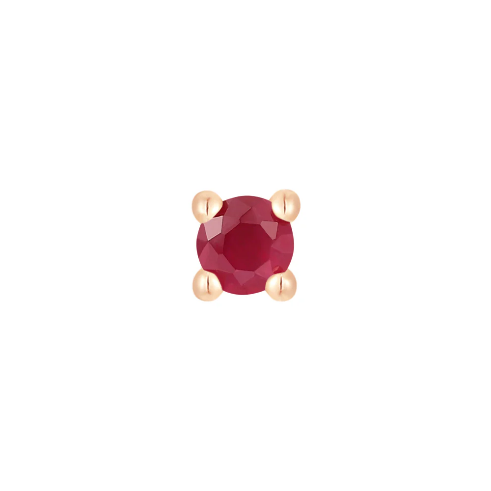 threadless: Prong-Set Ruby End in Gold - Image 4