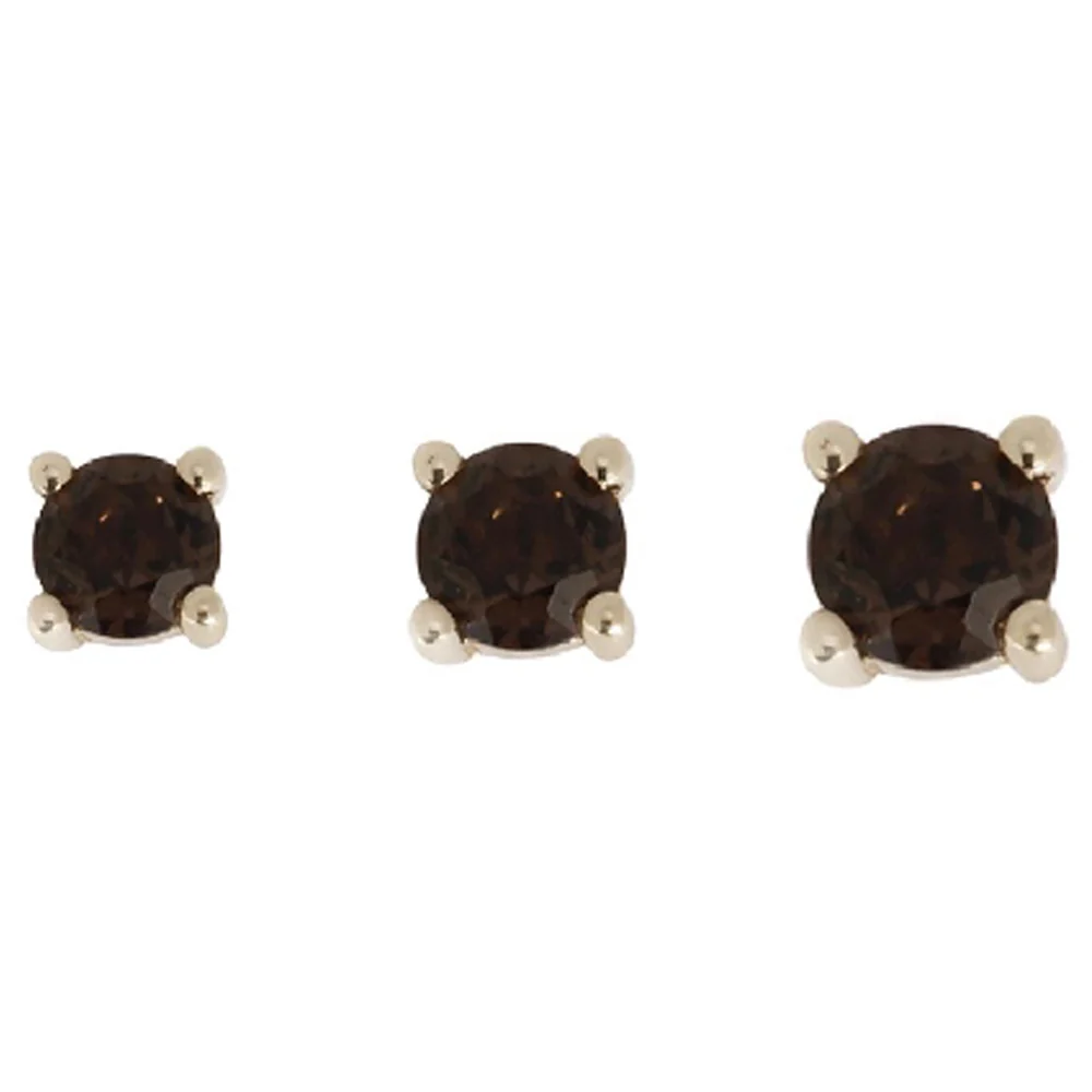 threadless: Prong-Set Smokey Quartz End in Gold - Image 2