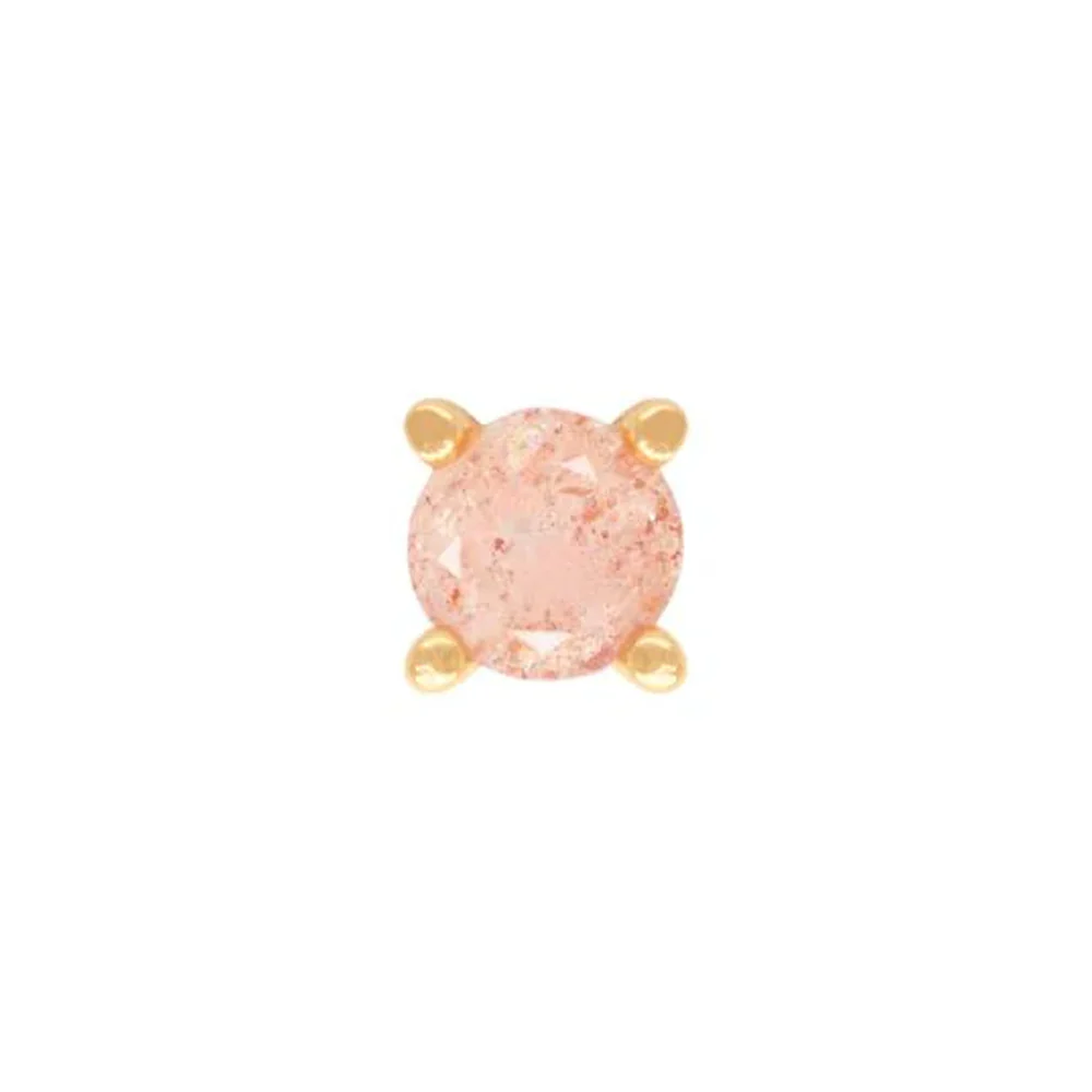 threadless: Prong-Set Sunstone End in Gold - Image 2