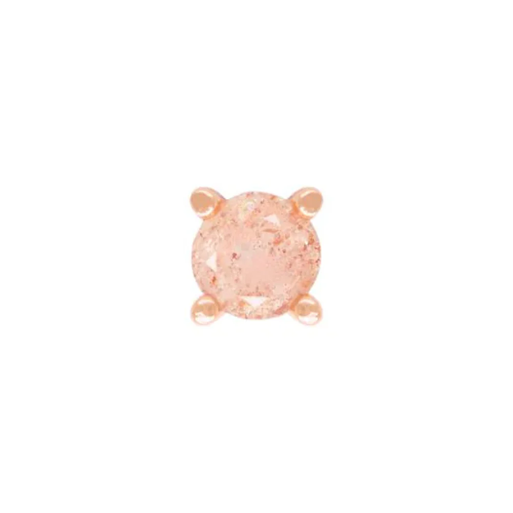 threadless: Prong-Set Sunstone End in Gold - Image 4