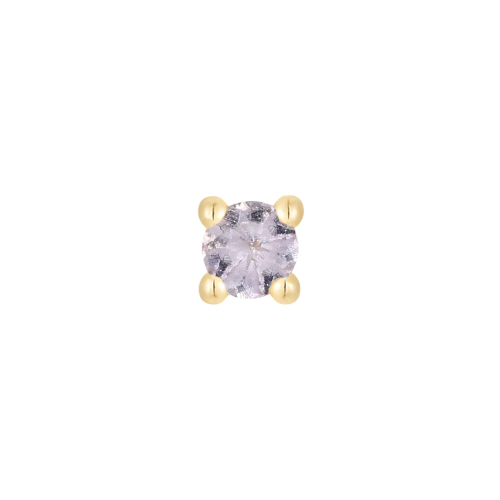 threadless: Prong-Set Tanzanite End in Gold - Image 2