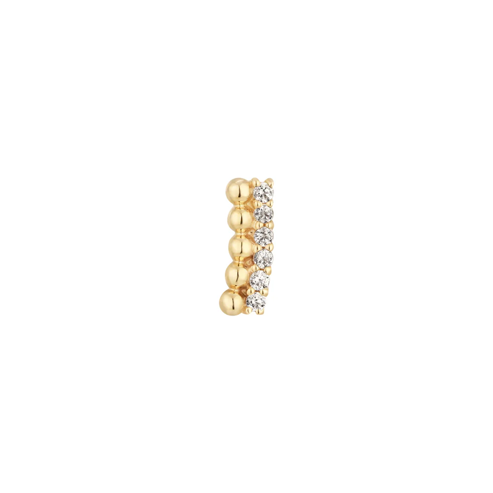 threadless: "Prophesy" End in Gold with CZ's - Image 2