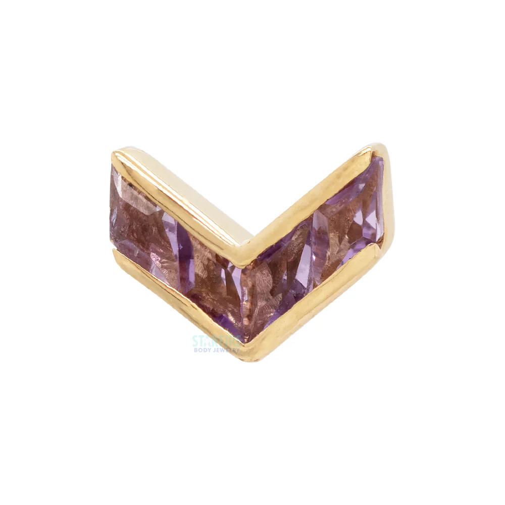 threadless: "Rave" End in Gold with Amethyst