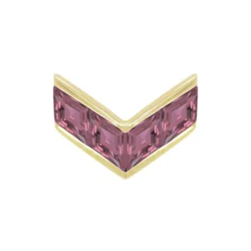 threadless: "Rave" End in Gold with Amethyst - Image 3