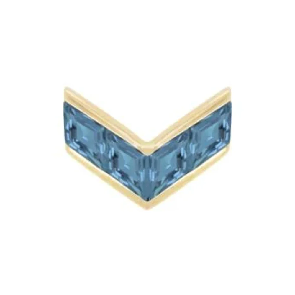 threadless: "Rave" End in Gold with London Blue Topaz - Image 2