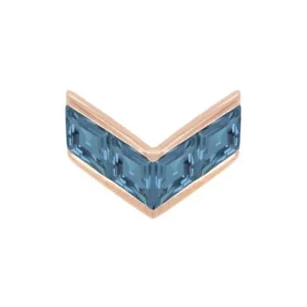 threadless: "Rave" End in Gold with London Blue Topaz - Image 4